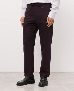 Canali Фиолетовые брюки из шерсти AN04763U97003