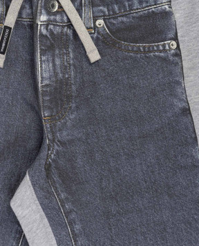 Dolce&Gabbana Джитячі сірі меланжеві джогери L4JPING7PVD46