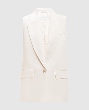 Peserico Жилет из льна цвета айвори S0304002606