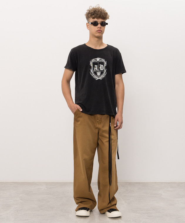 Ann Demeulemeester Чорна футболка з принтом B0014438FA790 зображення 2
