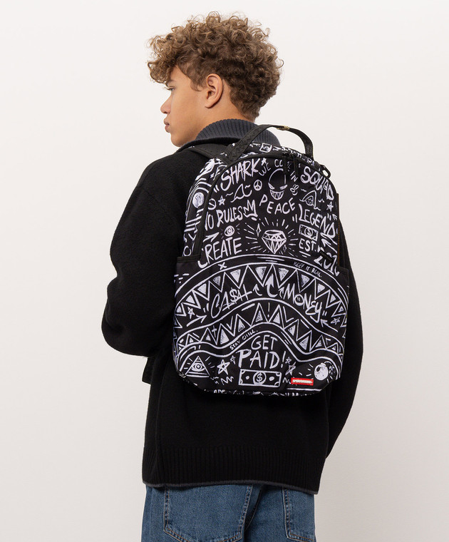 Sprayground Дитячий чорний рюкзак FROM DOODLES TO DREAMS 910B8666NSZ зображення 2