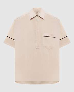 Agnona Бежева сорочка з льону TD1109YU3049
