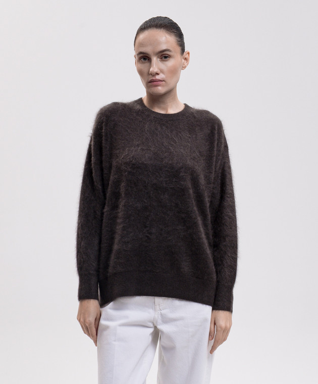 Max Mara Темно-коричневий светр CHICCA з кашеміру SMMCHICCA зображення 3