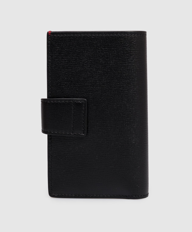 Brunello Cucinelli Черный кожаный портмоне с тиснением эмблемы MWRLBU439 изображение 2