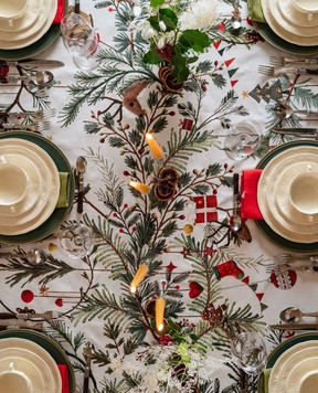 TESSITURA TOSCANA TELERIE Білий ранер RUDY NT250141010037