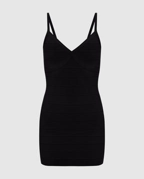 Herve Leger Чорна сукня міні After Party 46HLFT8571193