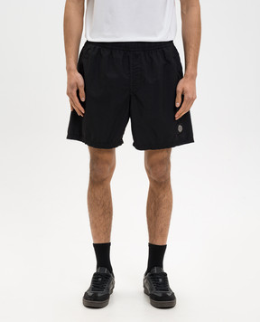 Stone Island Черные шорты для плавания с нашивкой эмблемы L1S15B100B09S0046