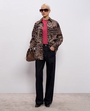 Simonetta Ravizza Рубашка Lobster в анималистичный принт S06SH76T92