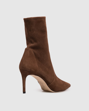 Stuart Weitzman Коричневые замшевые ботильоны STUART POWER SJ973