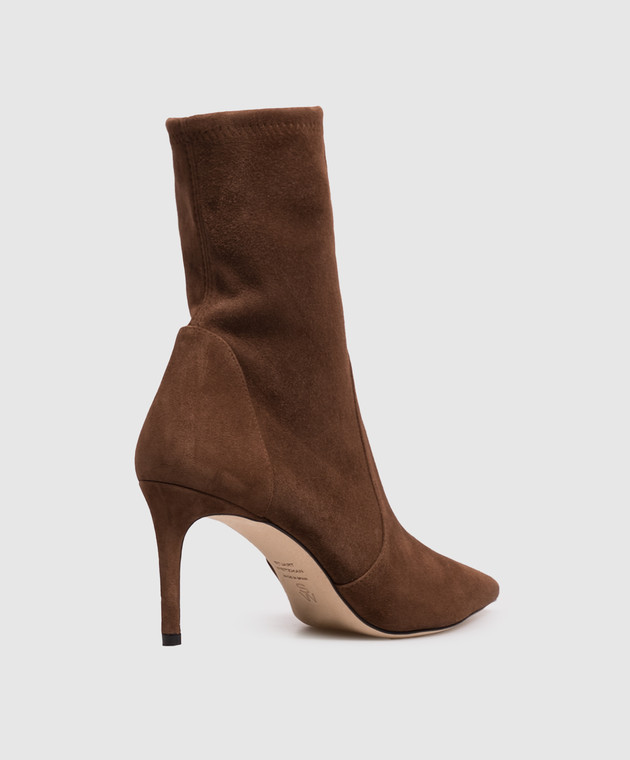 Stuart Weitzman Коричневые замшевые ботильоны STUART POWER SJ973 изображение 3