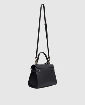 Gianni Notaro Темно-синяя кожаная сумка-сетчел Ruga 099RUGANIKEL