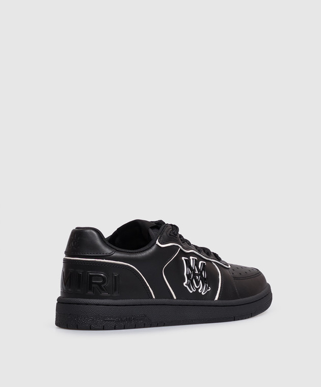 AMIRI Черные кожаные кроссовки NEWPORT AMSNSN1061 изображение 3