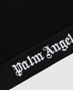 Palm Angels Черный топ с узором логотипа PLA1UWTP04SI