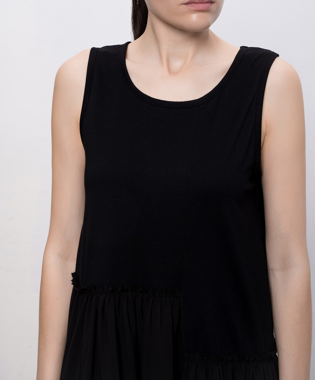 Y`S Yamamoto Чорна сукня з оборкою YKD14802 зображення 5