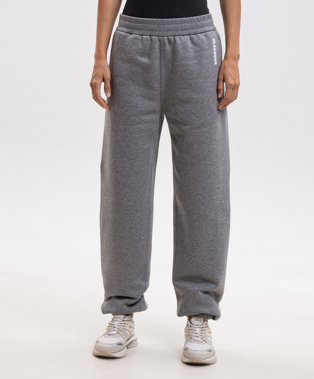 Jil Sander Серые утепленные джоггеры с принтом логотипа J02KA0424J20133 изображение 3