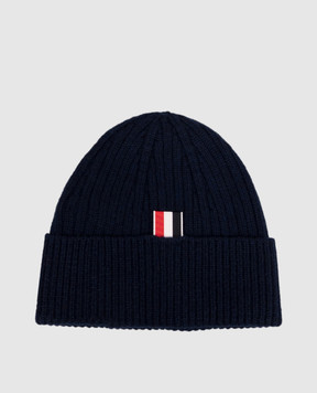 Thom Browne Синя шапка з кашеміру MKH009A00011