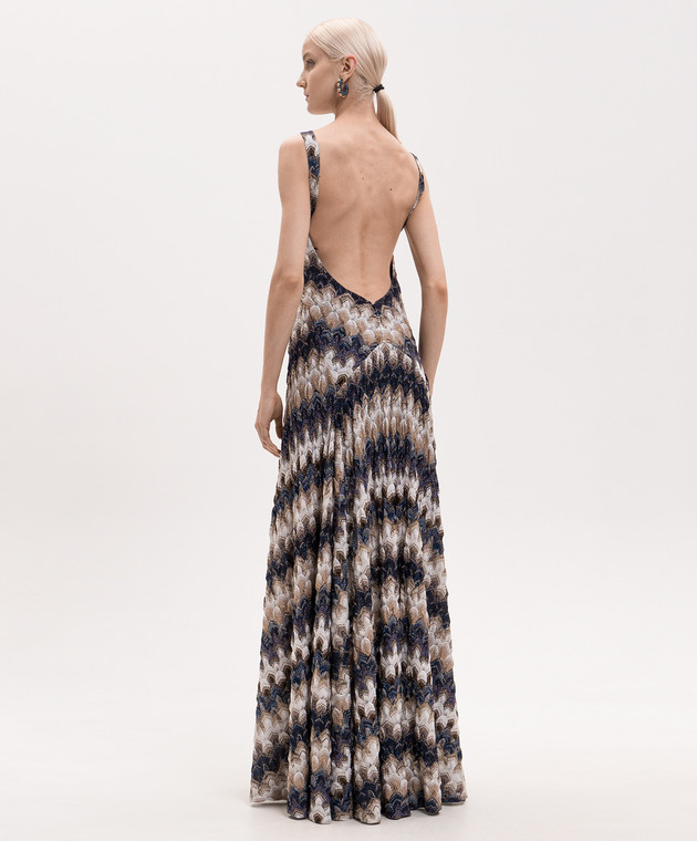 Missoni Бежева сукня з відкритою спиною з люрексом DS26SG3PBR015J зображення 3