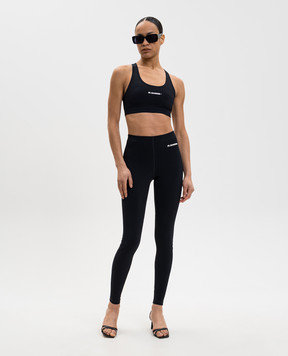 Jil Sander Темно-сині легінси з логотипом J40KA0270J20031