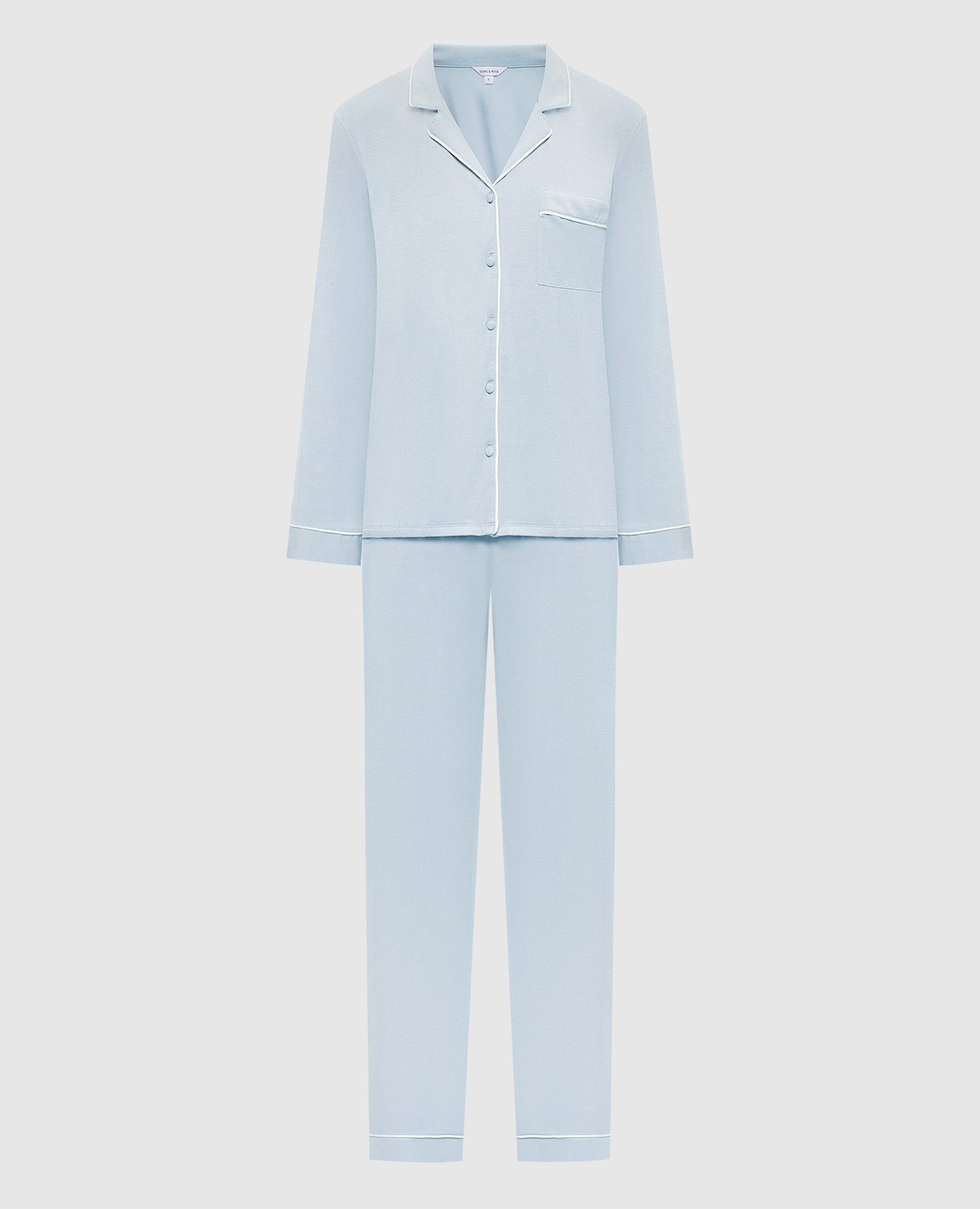 Голубая пижама с окантовкой