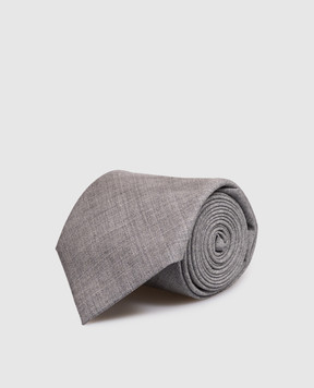 Brunello Cucinelli Серый галстук из шерсти M032P0018