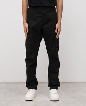 Stone Island Чорні карго з патчем логотипа K2S153100032S0010