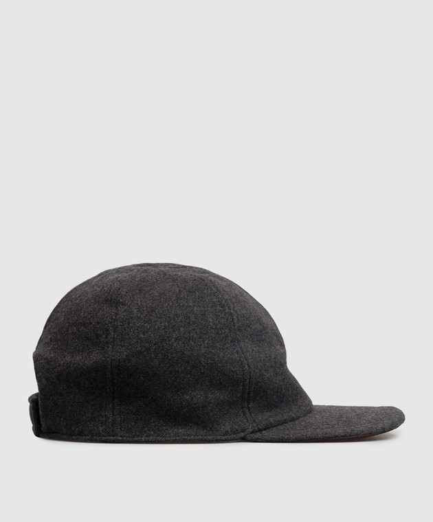 Doriani Cashmere Сіра кепка з вовни 191T125T125 зображення 3