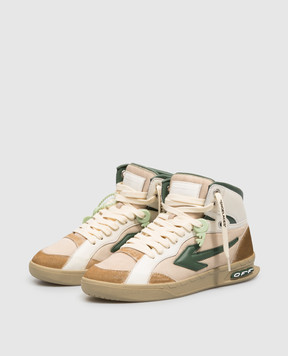 Off-White Бежеві комбіновані хайтопи End Of Play OF05796021