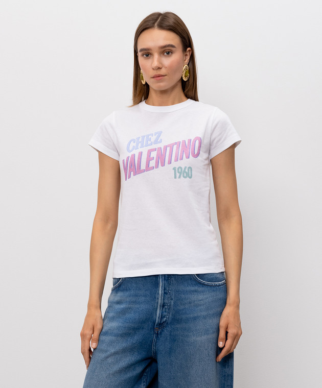 Valentino Белая футболка 9B3MG26MAA8 изображение 3