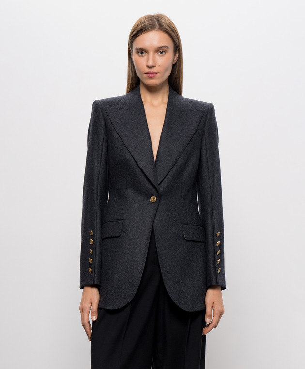 Dolce&Gabbana Сірий жакет з вовни F2JBNTFU291 зображення 2