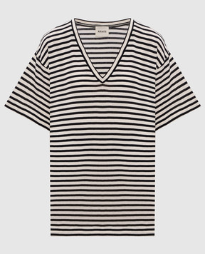 Khaite Бежева футболка Linda в смужку 182691015