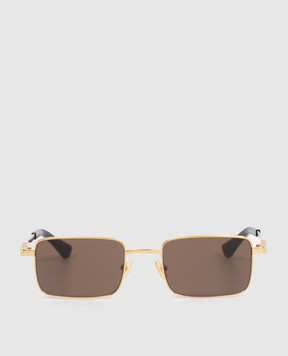 Bottega Veneta Золотисті сонцезахисні окуляри 861367V4450