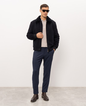 Cashmere&Whiskey Бежевое поло из шерсти, шелка и кашемира 474Z