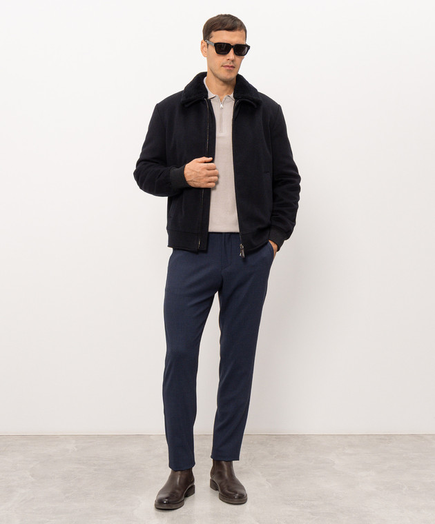 Cashmere&Whiskey Бежевое поло из шерсти, шелка и кашемира 474Z изображение 2