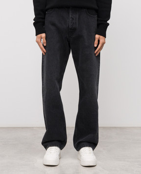 Off-White Серые джинсы с эффектом потертости 44MYA138C9D002