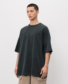 Juun.j Чорна футболка з принтом JC6442P25M