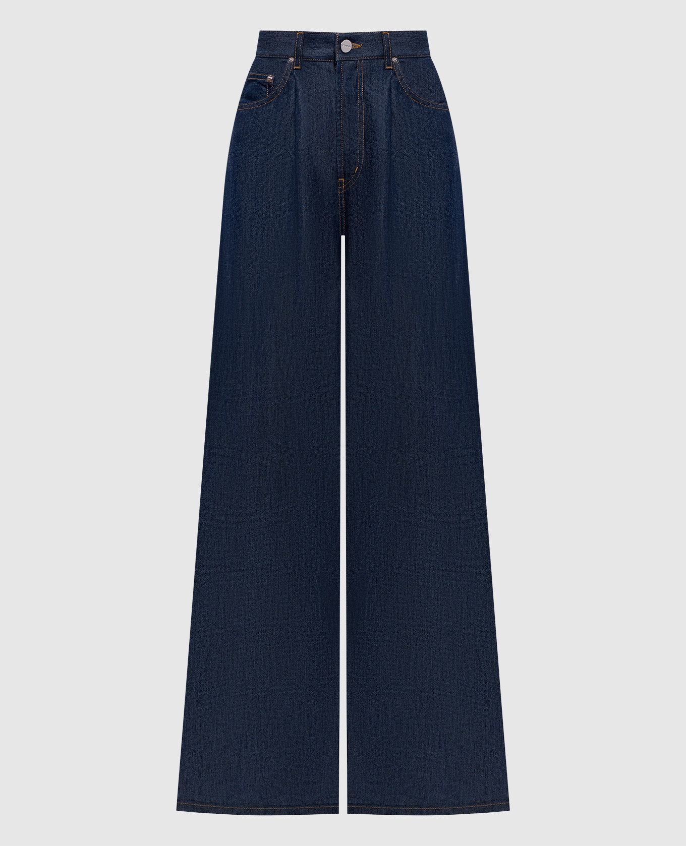 Сині джинсові палаццо Maggie з патчем логотипа