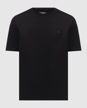 Stefano Ricci Чорна футболка з монограмою логотипа MNH6105140TE0001