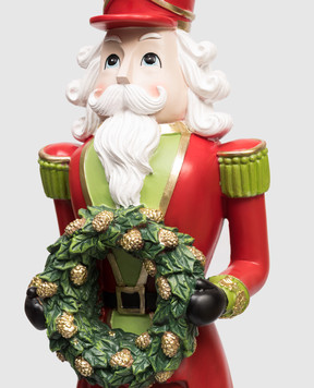 EDG Декоративна різдвяна статуека Nutcracker Soldier With Garland 8100943A774