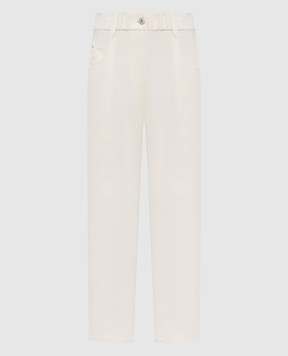 Brunello Cucinelli Бежеві штани з льоном MH126P9148