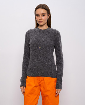 JW Anderson Серый свитер из шерсти KW1452YN0458