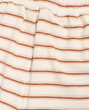 Brunello Cucinelli Дитячі бежеві шорти в смужку з шовком BQ987P261C