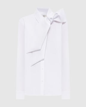 Saint Laurent Біла сорочка з коміром-аскот 865302Y1H48