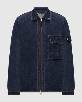 Stone Island Синя джинсова куртка в стилі сорочки L2S141200002S00J7
