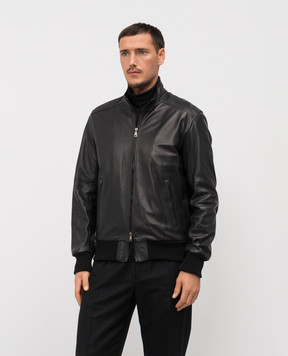 Cashmere&Whiskey Чорна шкіряна куртка DF272