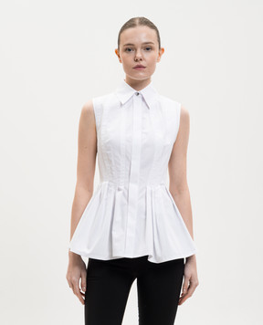 Max Mara Sportmax Белая рубашка CERTOSA без рукавов SPXCERTOSA