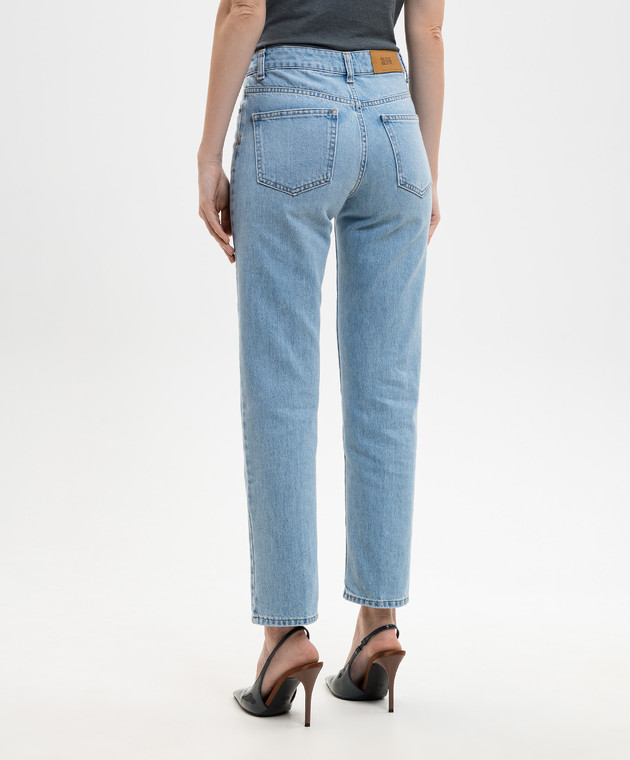 Solotre Голубые джинсы с логотип патч M1AB0136 изображение 4