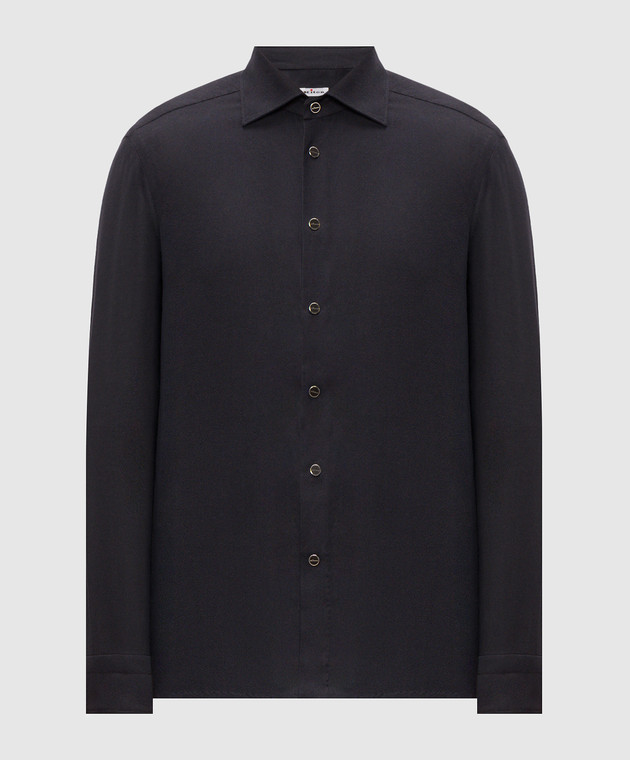 Kiton Темно-синя сорочка UMCNERHH09828