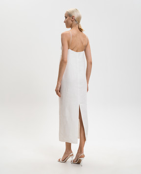 Khaite Белое платье Taja из льна 5595218