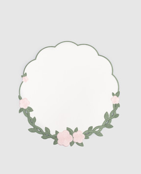 Truffle Bee Белый столовый коврик Meadow с вышивкой LP40C1S5