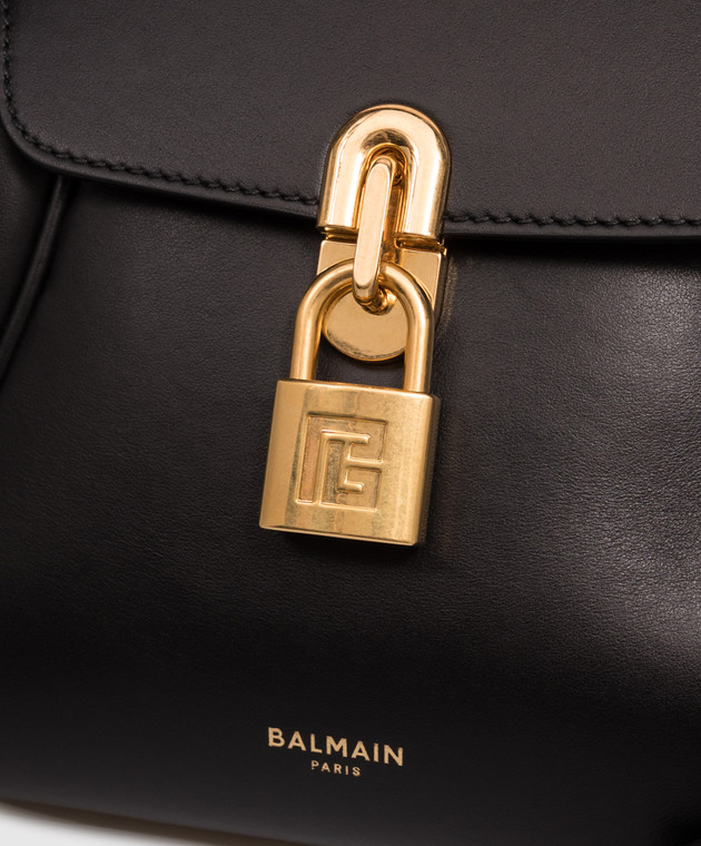 Balmain Черная кожаная сумка Pulse Day HN1DA067LTEX изображение 4